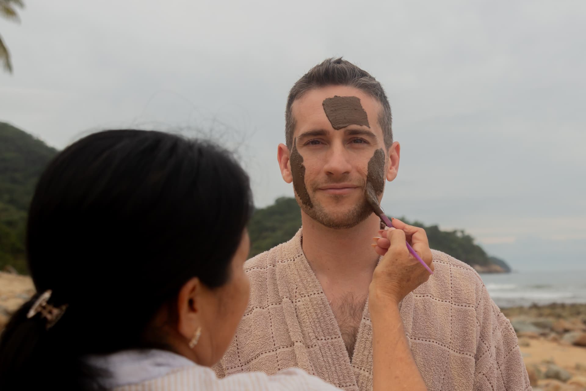 Coastal clay ritual at Amaca Beach
