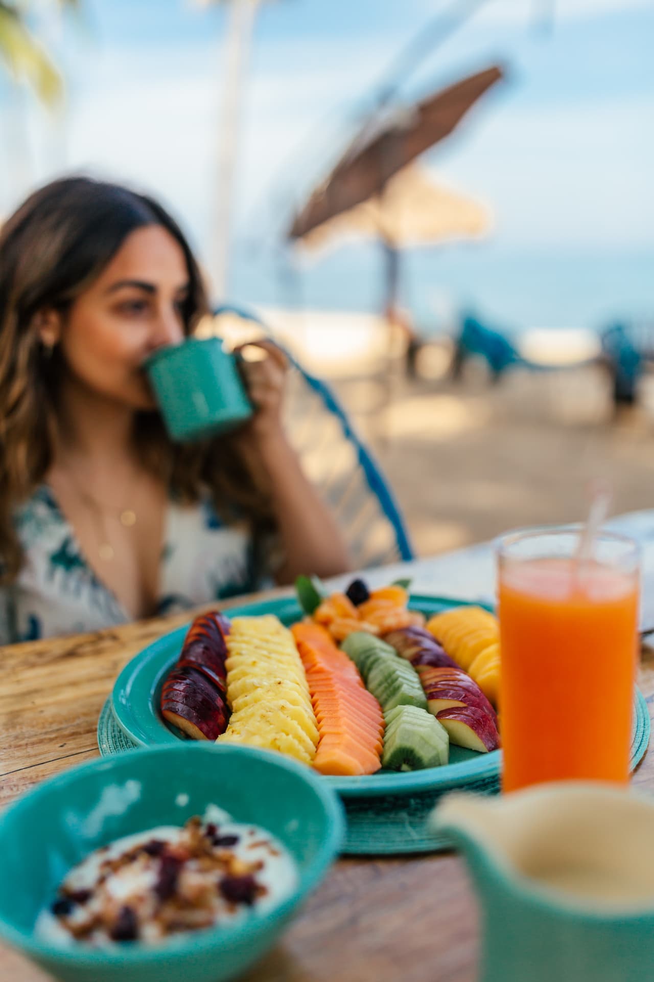 Included breakfast served facing the beach